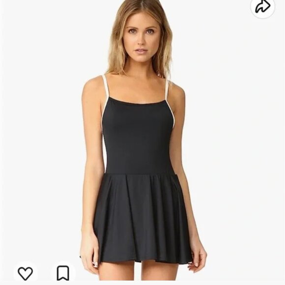 kate spade black white bows swimsuit one piece dress size xl nwt - Picture 2 of 14